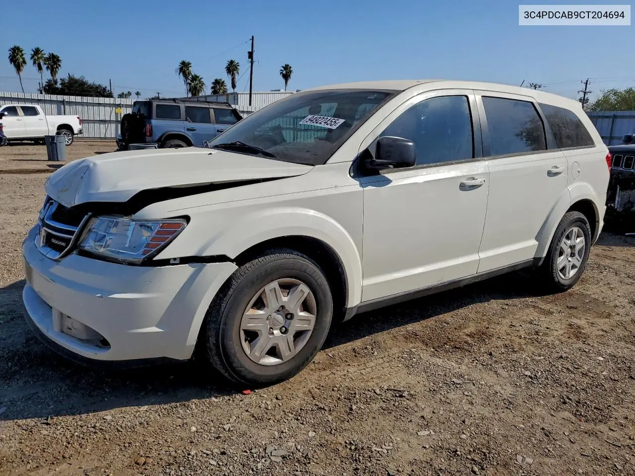 3C4PDCAB9CT204694 2012 Dodge Journey Se