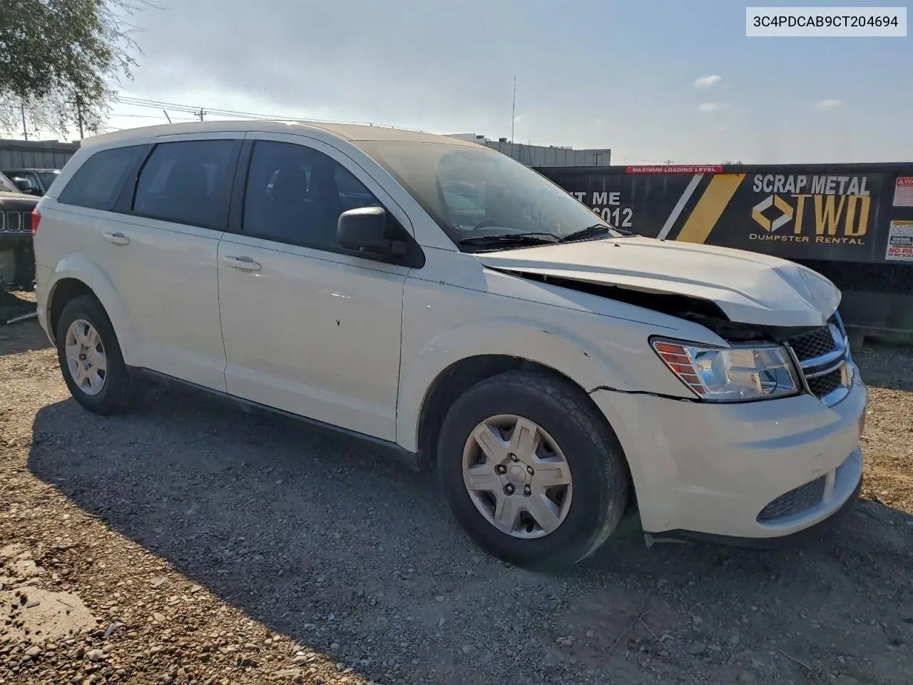 3C4PDCAB9CT204694 2012 Dodge Journey Se