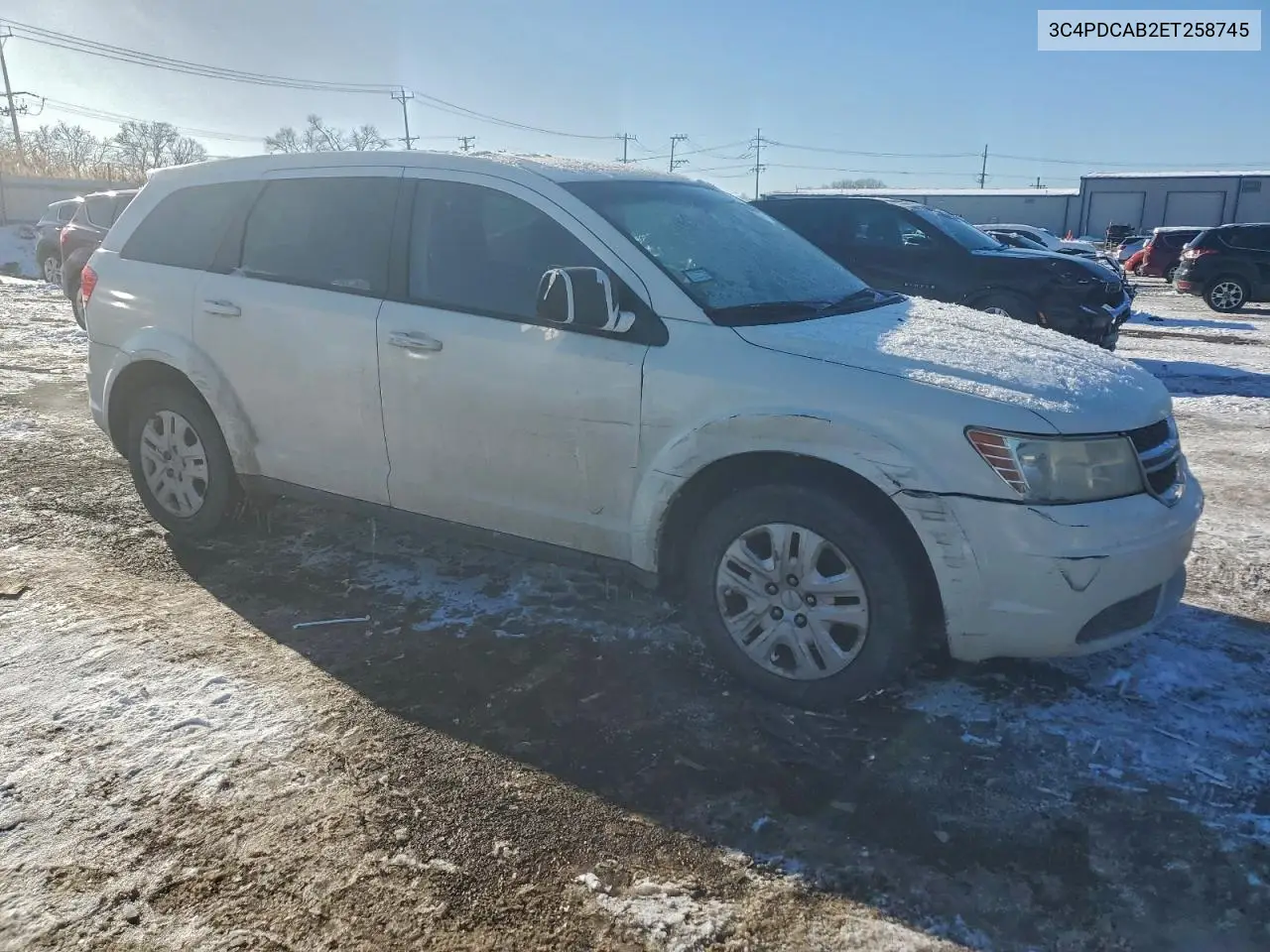 3C4PDCAB2ET258745 2014 Dodge Journey Se