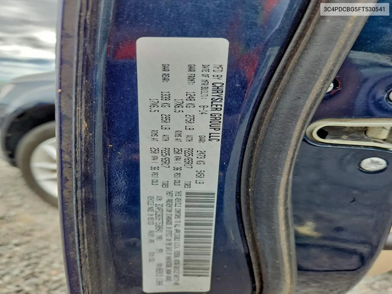 3C4PDCBG5FT530541 2015 Dodge Journey Sxt
