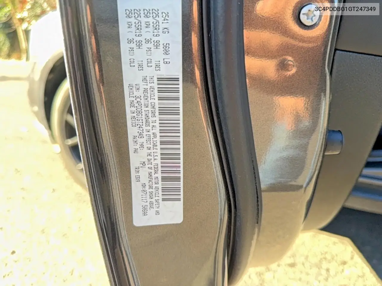 3C4PDDBG1GT247349 2016 Dodge Journey Sxt
