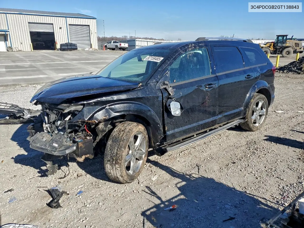 3C4PDCGB2GT138843 2016 Dodge Journey Crossroad