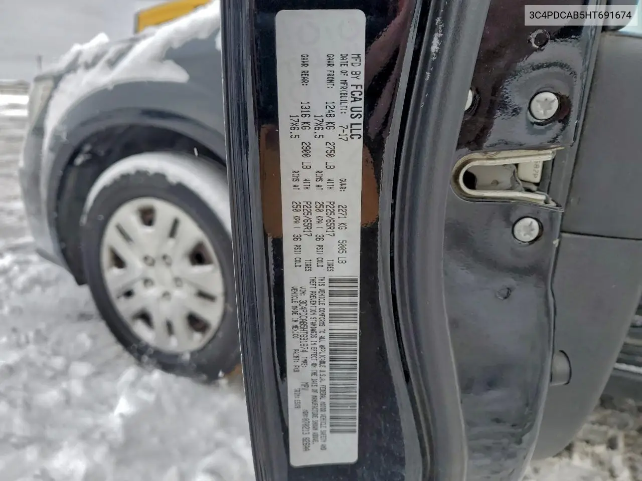 3C4PDCAB5HT691674 2017 Dodge Journey Se