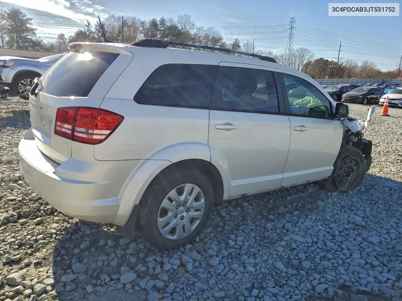 3C4PDCAB3JT531752 2018 Dodge Journey Se