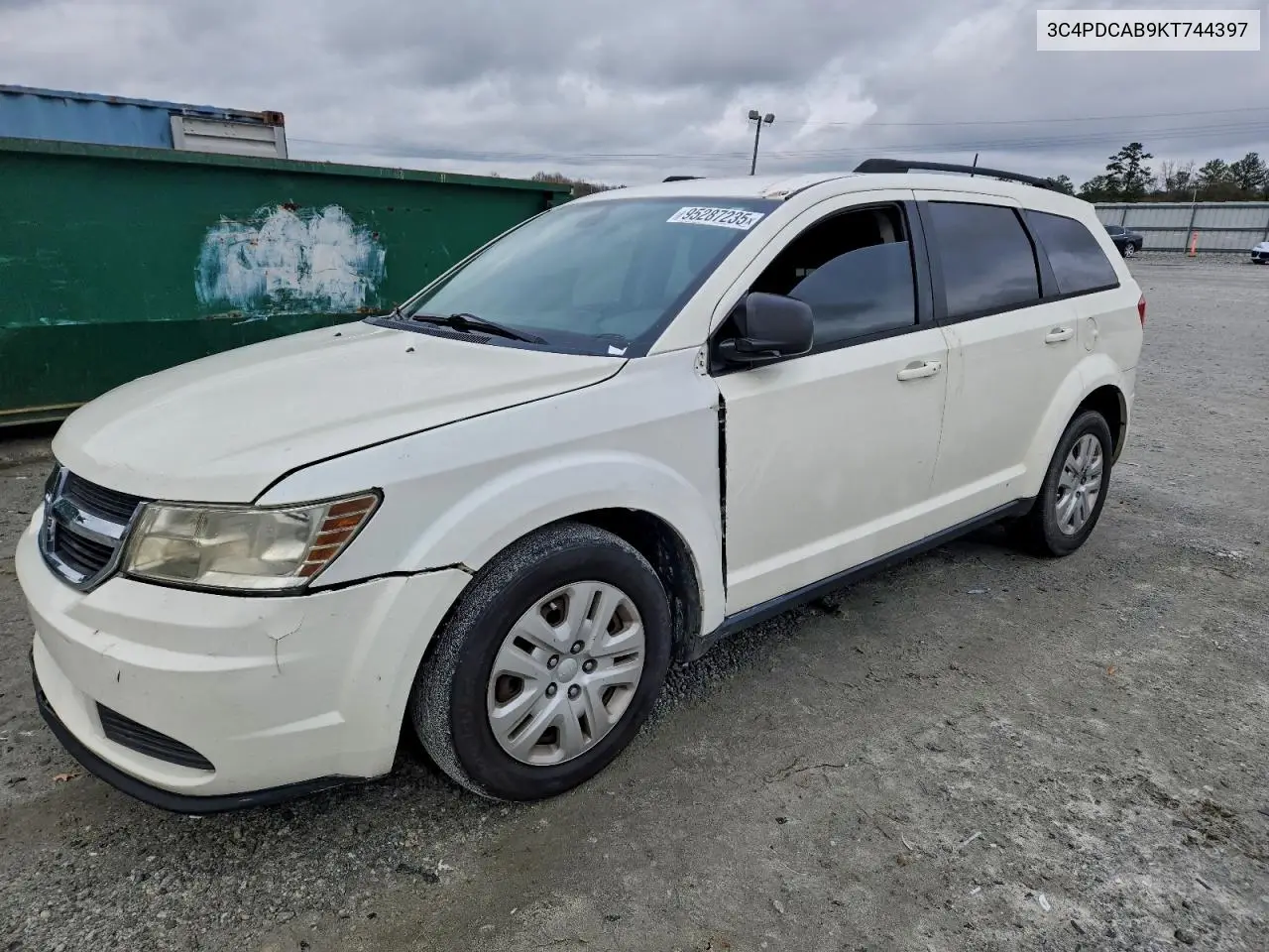 3C4PDCAB9KT744397 2019 Dodge Journey Se
