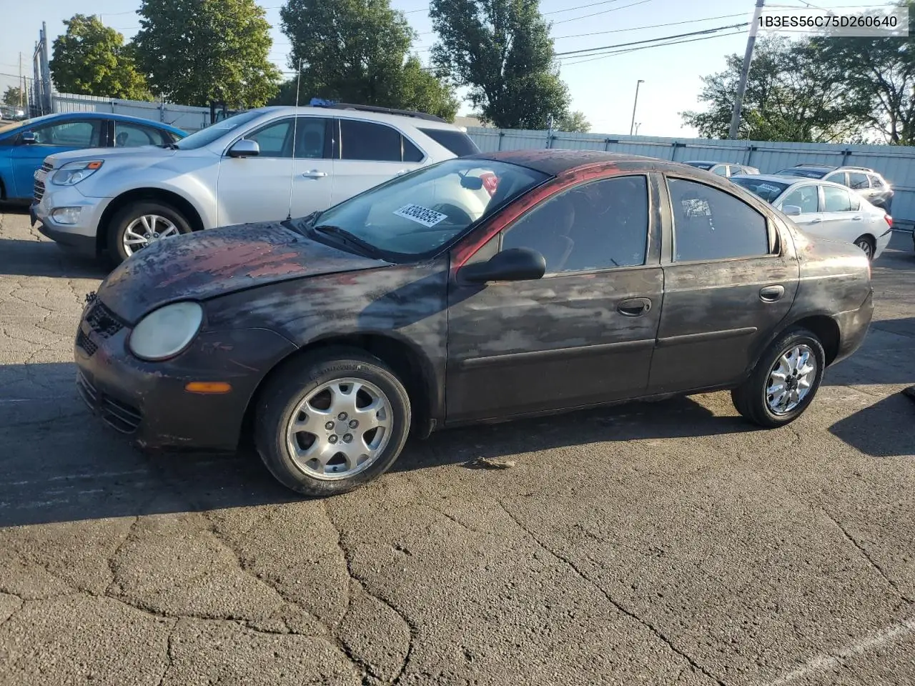 1B3ES56C75D260640 2005 Dodge Neon Sxt