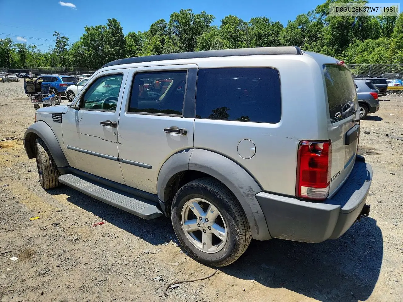 2007 Dodge Nitro Sxt VIN: 1D8GU28K37W711981 Lot: 55170796