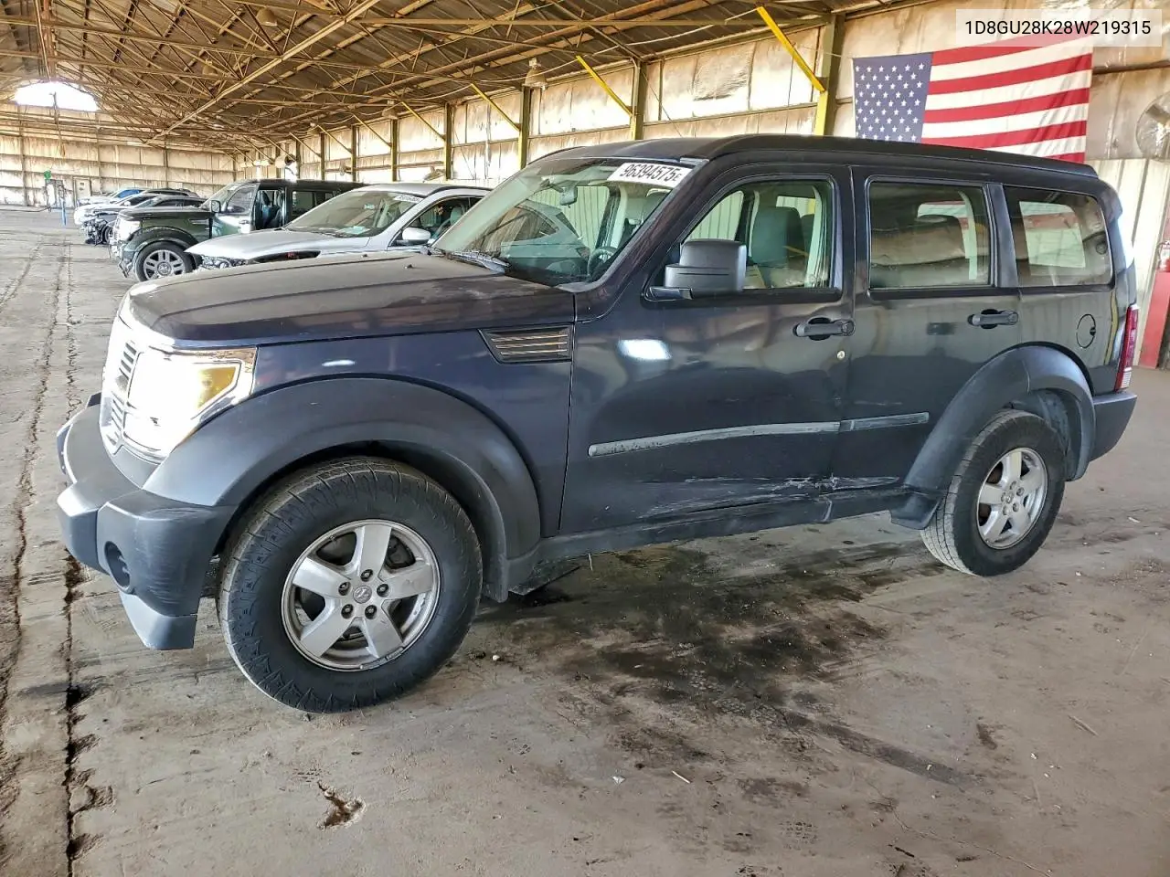 1D8GU28K28W219315 2008 Dodge Nitro Sxt