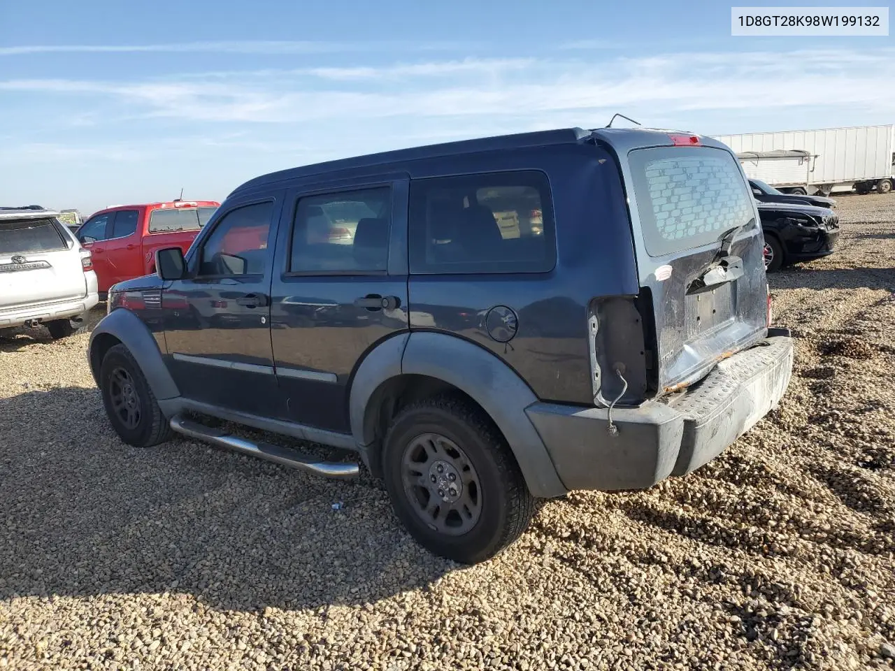 1D8GT28K98W199132 2008 Dodge Nitro Sxt