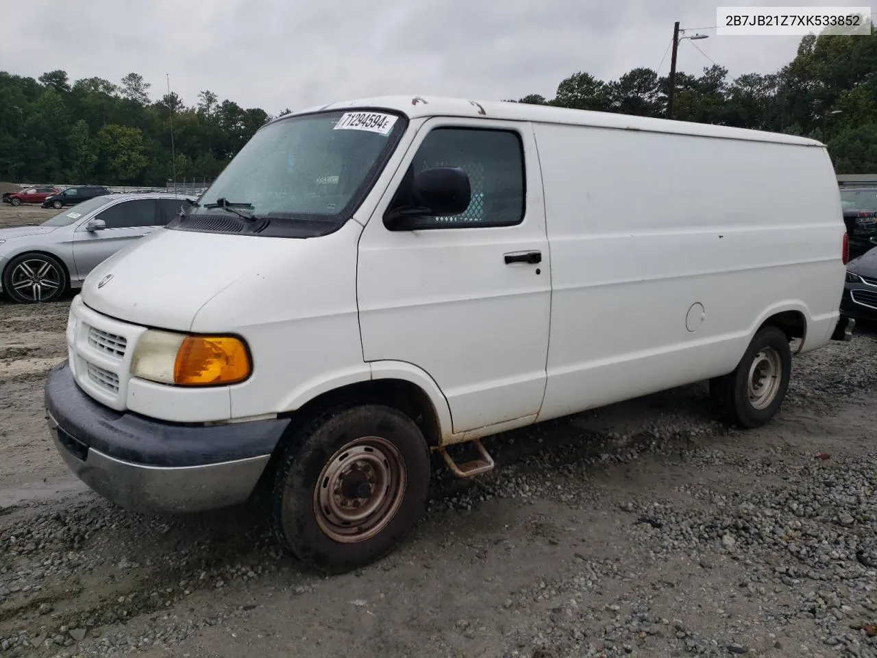 2B7JB21Z7XK533852 1999 Dodge Ram Van B2500