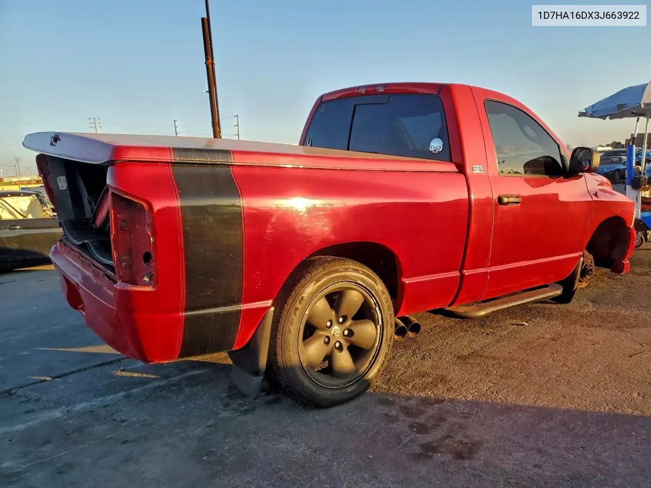 1D7HA16DX3J663922 2003 Dodge Ram 1500 St