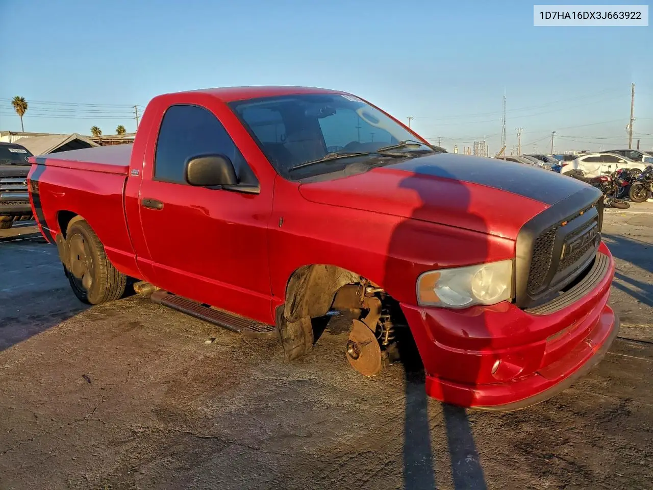 1D7HA16DX3J663922 2003 Dodge Ram 1500 St