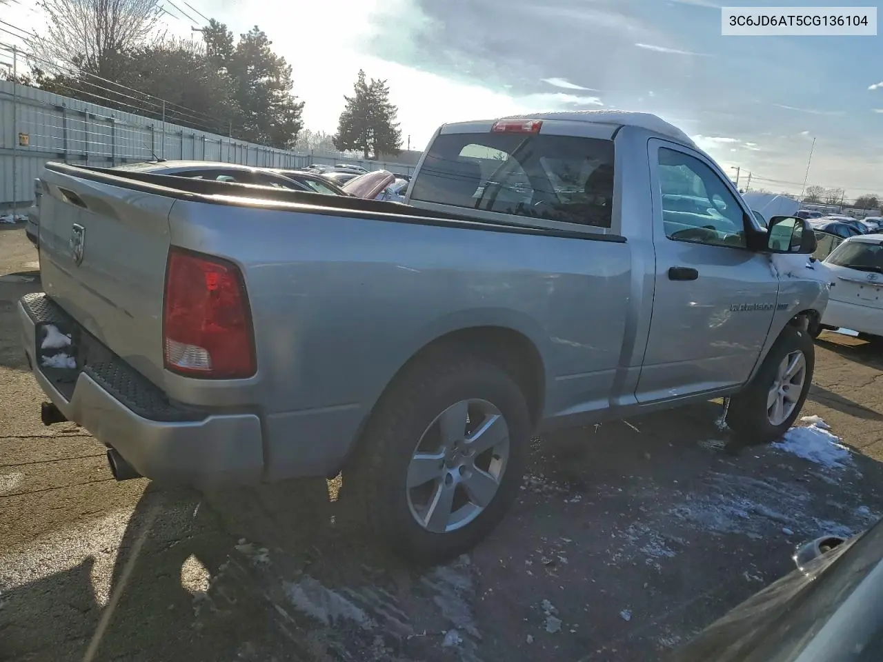 3C6JD6AT5CG136104 2012 Dodge Ram 1500 St