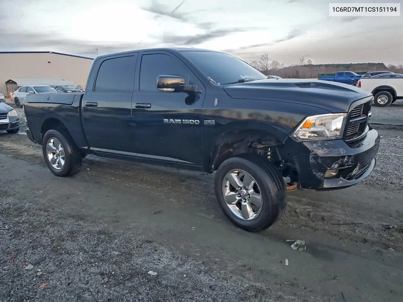 1C6RD7MT1CS151194 2012 Dodge Ram 1500 Sport