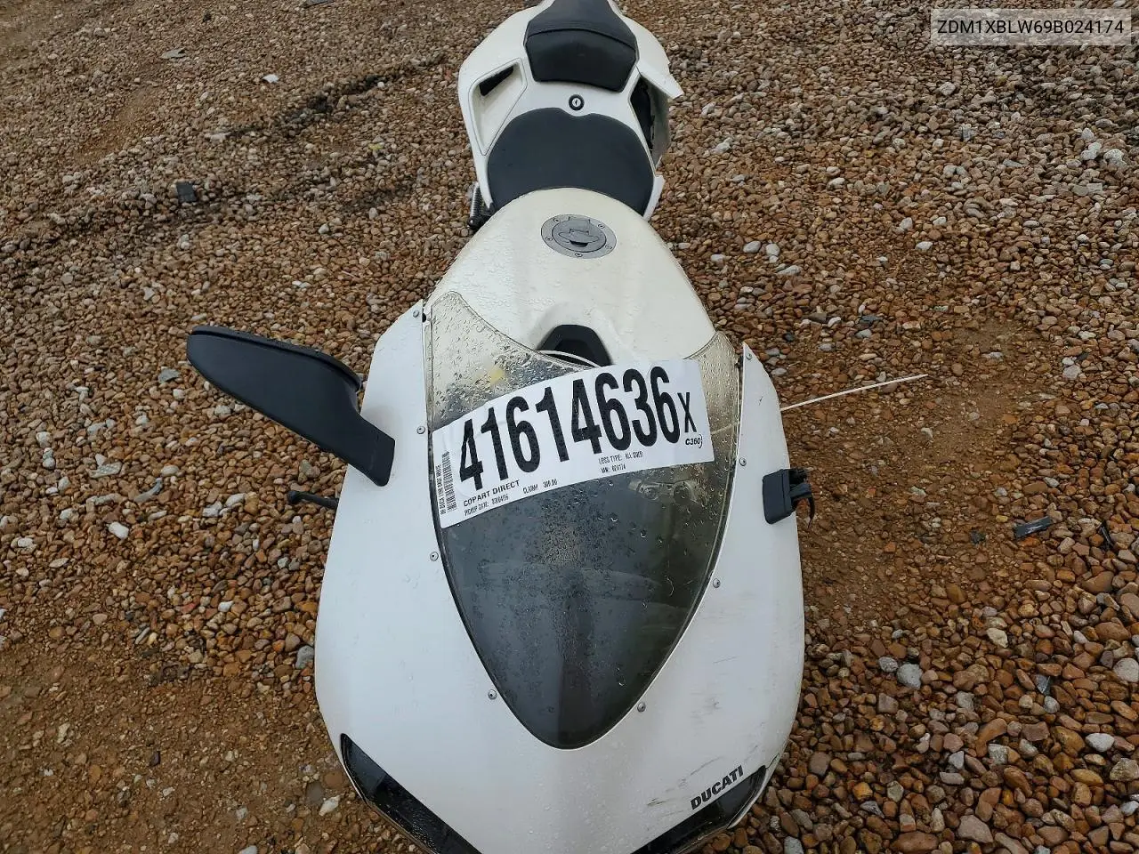 2009 Ducati 1198 Base VIN: ZDM1XBLW69B024174 Lot: 41614636