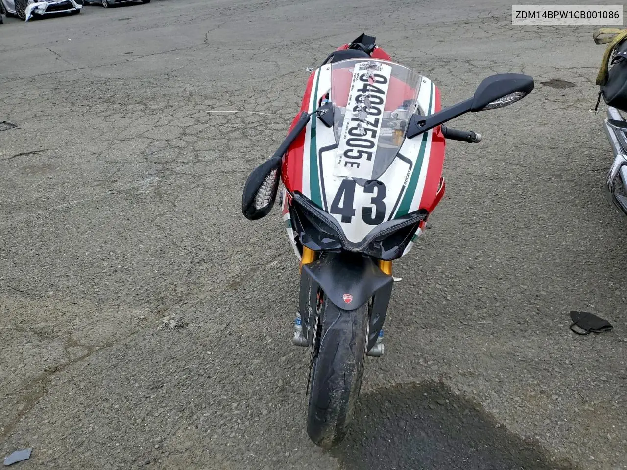 2012 Ducati Superbike 1199 Panigale VIN: ZDM14BPW1CB001086 Lot: 94997505