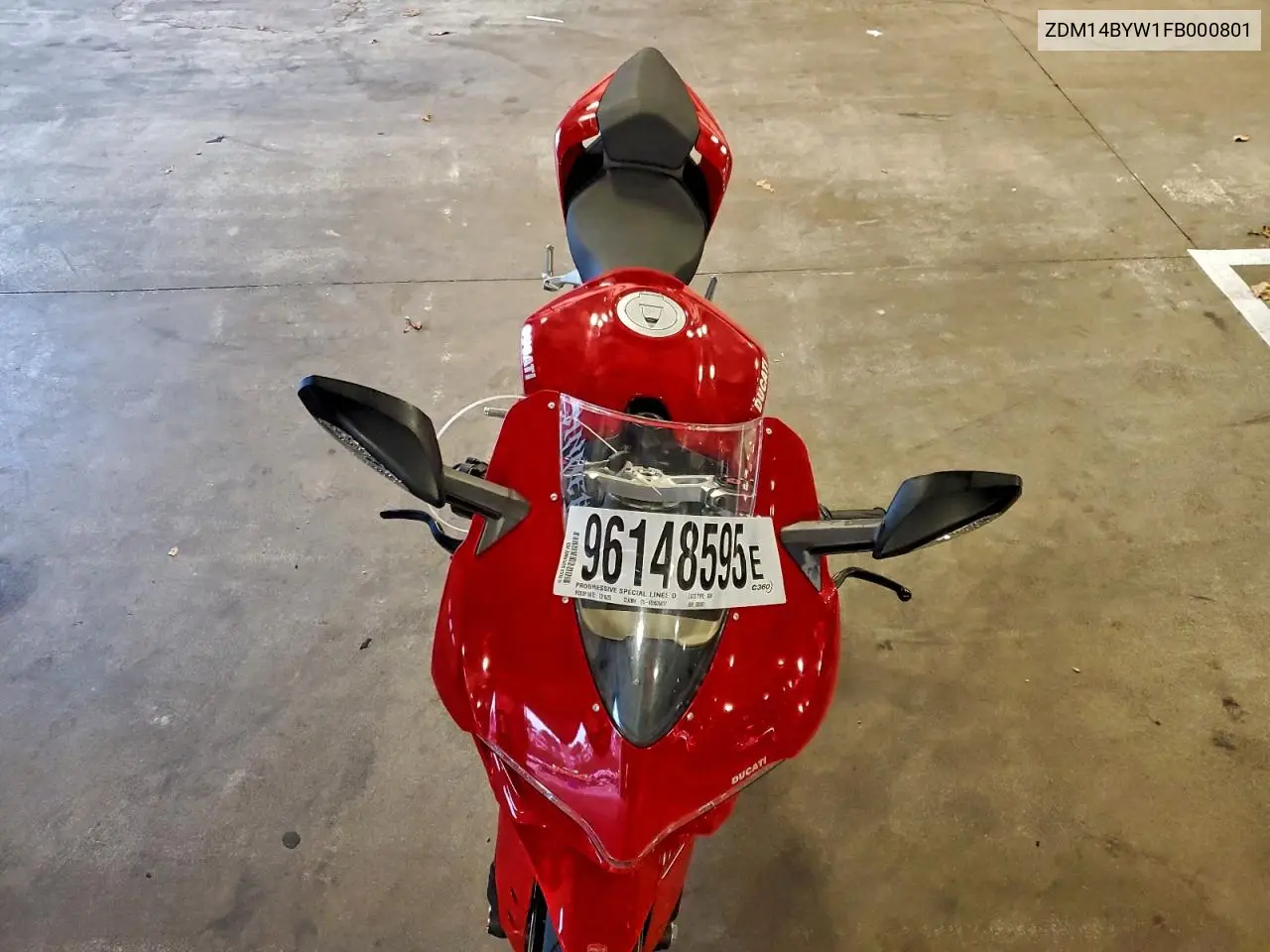 2015 Ducati Superbike 1299 Panigale VIN: ZDM14BYW1FB000801 Lot: 96148595