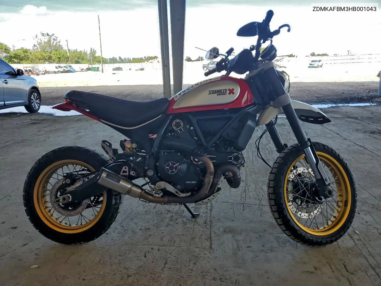 2017 Ducati Scrambler Desert Sled VIN: ZDMKAFBM3HB001043 Lot: 95878785