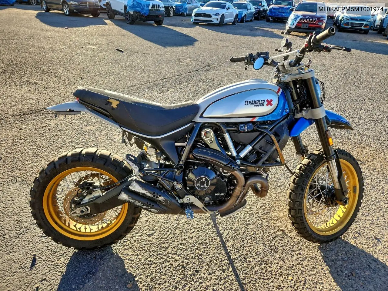 2021 Ducati Scrambler Desert Sled VIN: ML0KAFPM5MT001974 Lot: 96728455