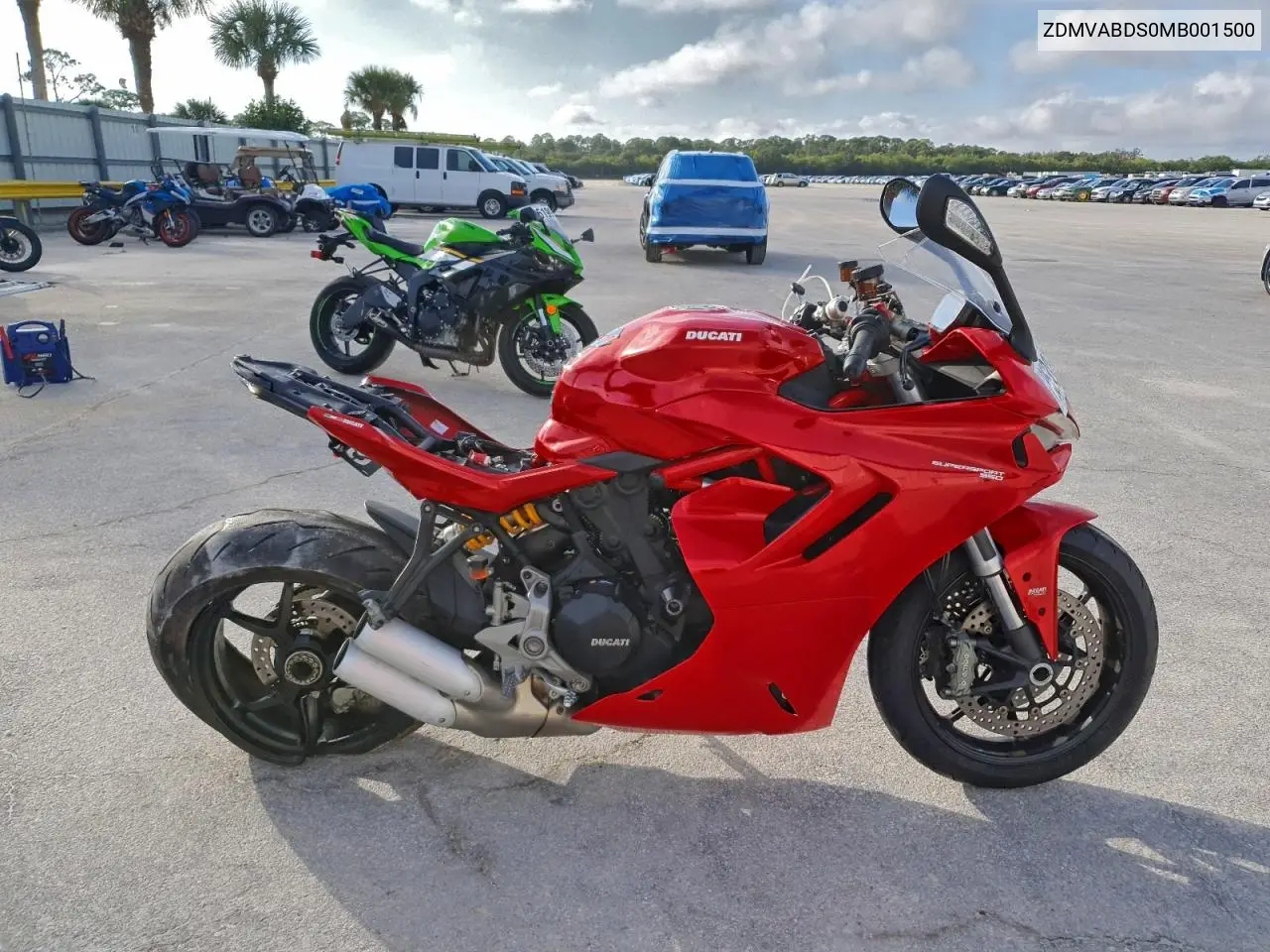 2021 Ducati Supersport VIN: ZDMVABDS0MB001500 Lot: 95394325