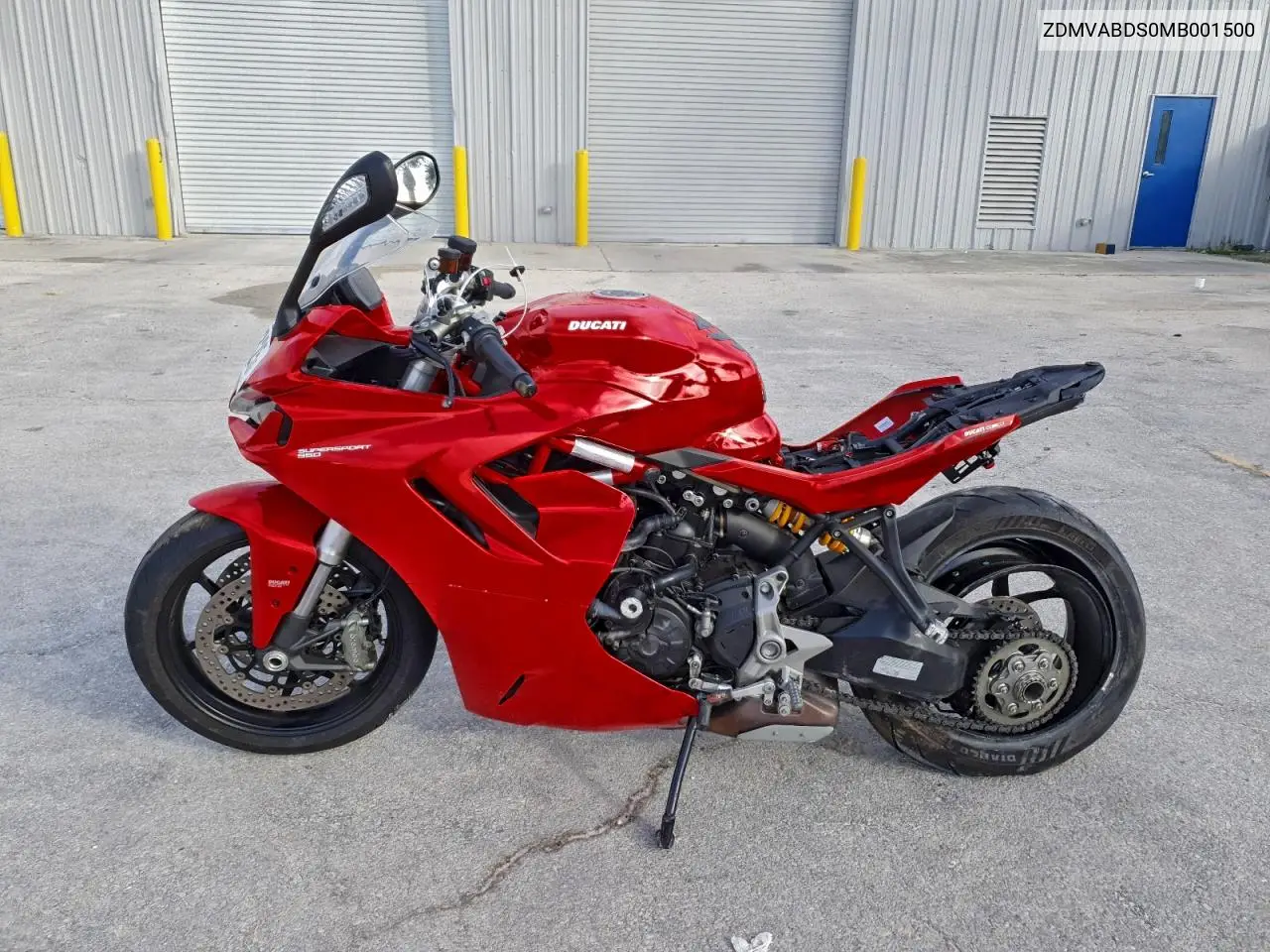 2021 Ducati Supersport VIN: ZDMVABDS0MB001500 Lot: 95394325