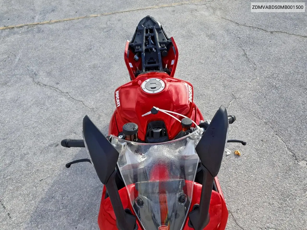 2021 Ducati Supersport VIN: ZDMVABDS0MB001500 Lot: 95394325