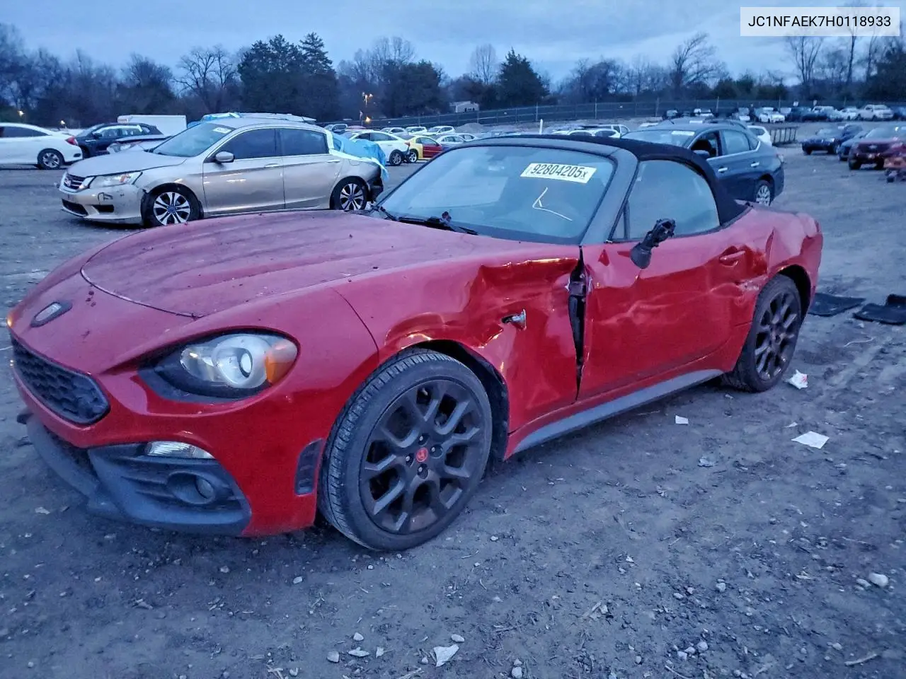 JC1NFAEK7H0118933 2017 Fiat 124 Spider Classica
