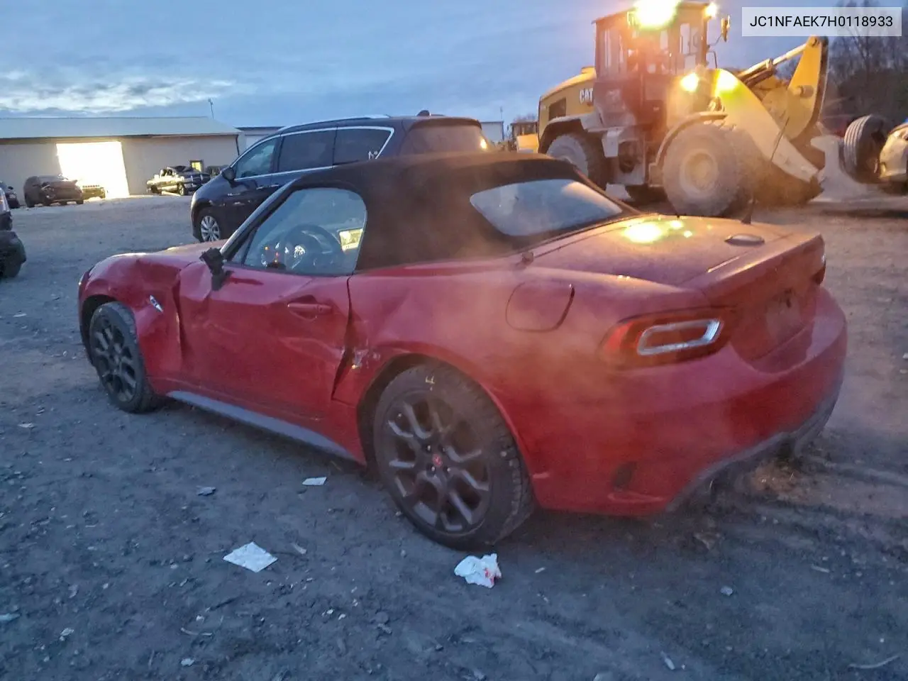 JC1NFAEK7H0118933 2017 Fiat 124 Spider Classica