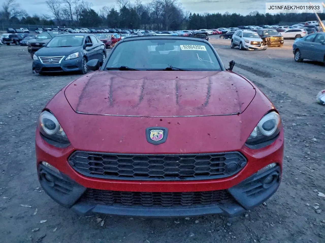 JC1NFAEK7H0118933 2017 Fiat 124 Spider Classica