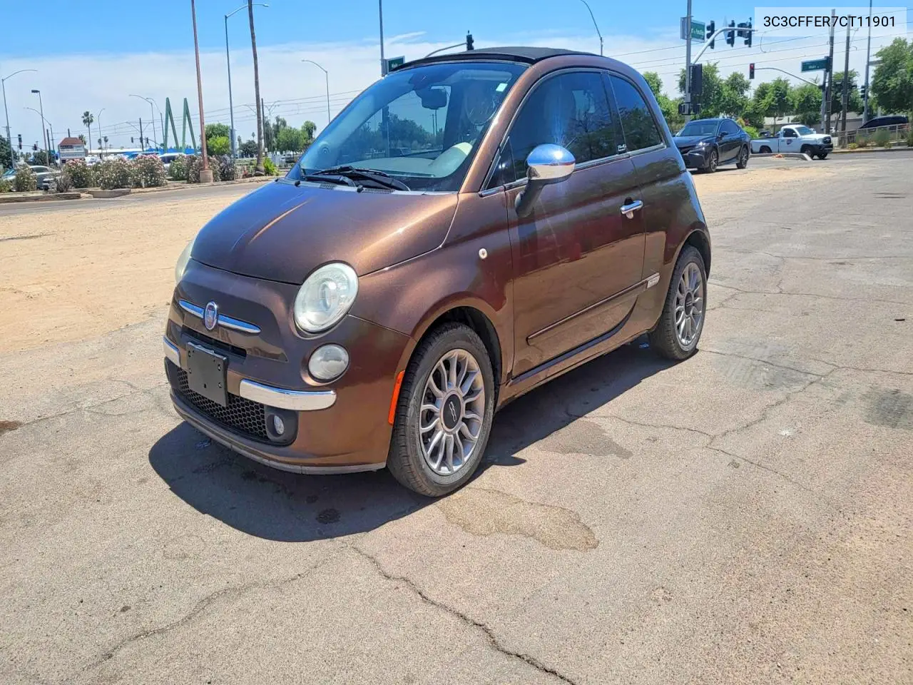 3C3CFFER7CT119035 2012 Fiat 500 Lounge