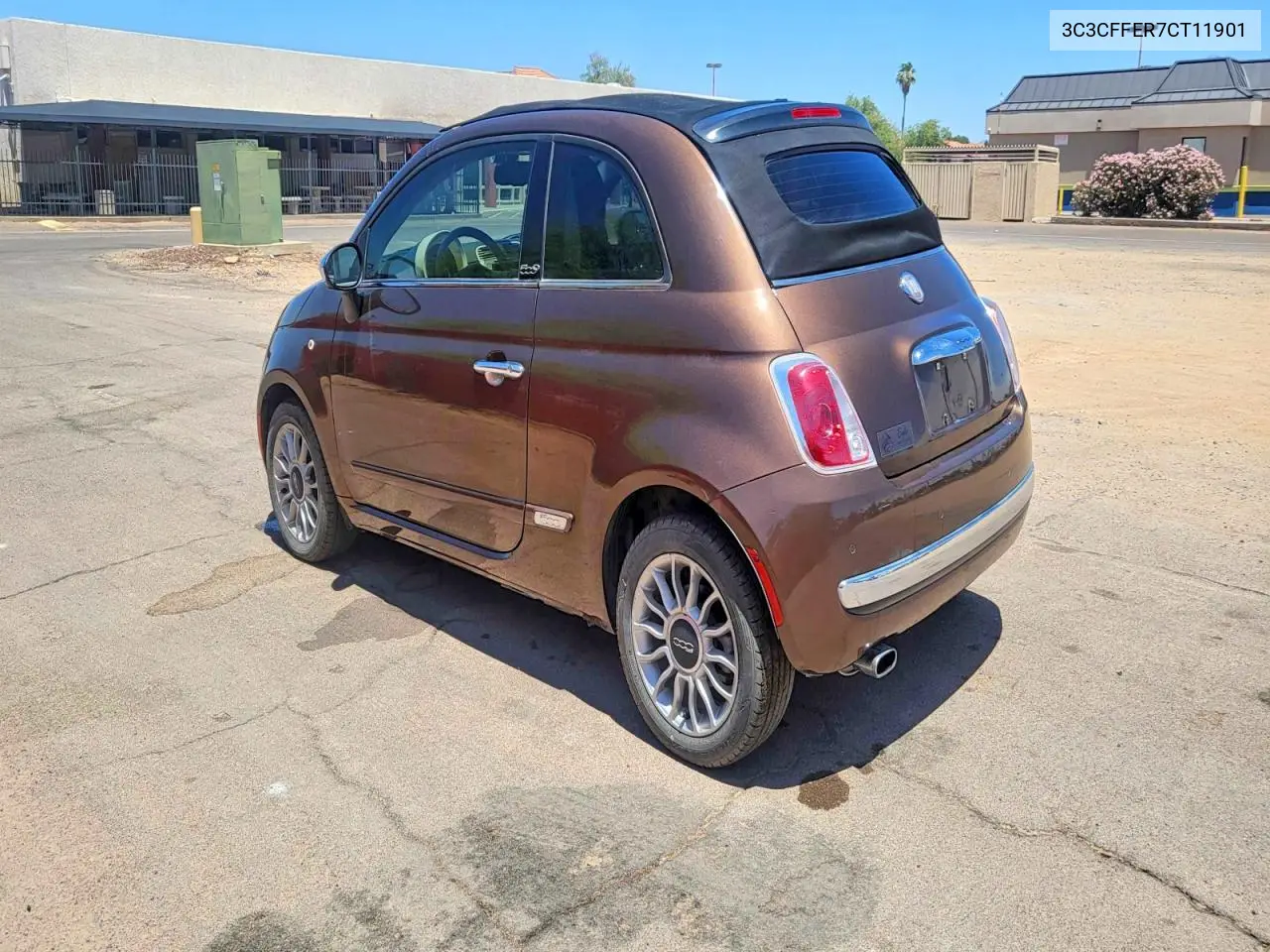 3C3CFFER7CT119035 2012 Fiat 500 Lounge
