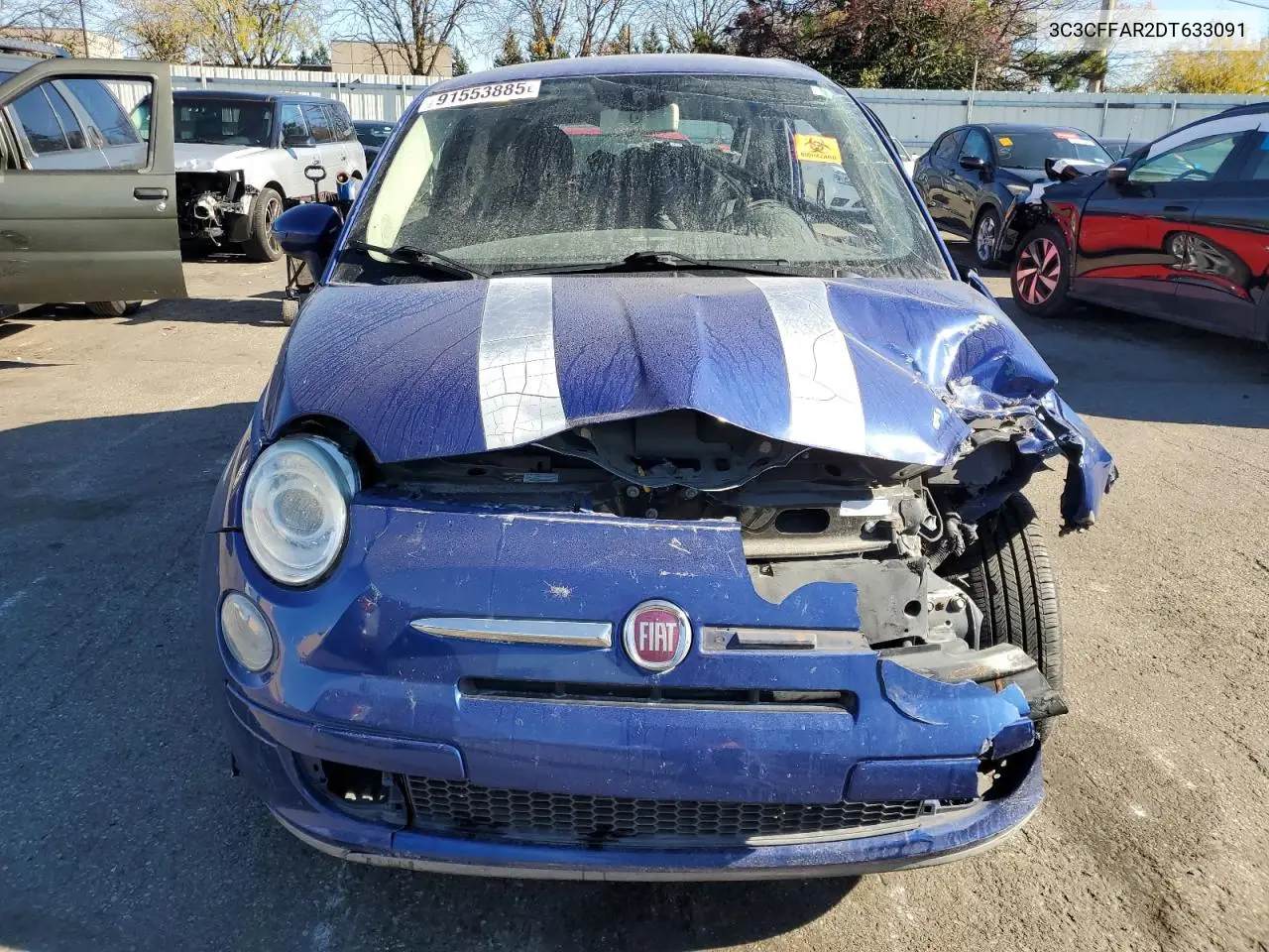 3C3CFFAR2DT633091 2013 Fiat 500 Pop