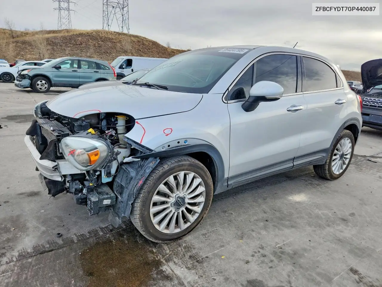 2016 Fiat 500X Lounge VIN: ZFBCFYDT7GP440087 Lot: 99484795