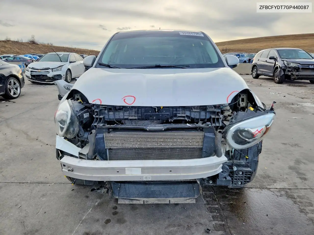 2016 Fiat 500X Lounge VIN: ZFBCFYDT7GP440087 Lot: 99484795