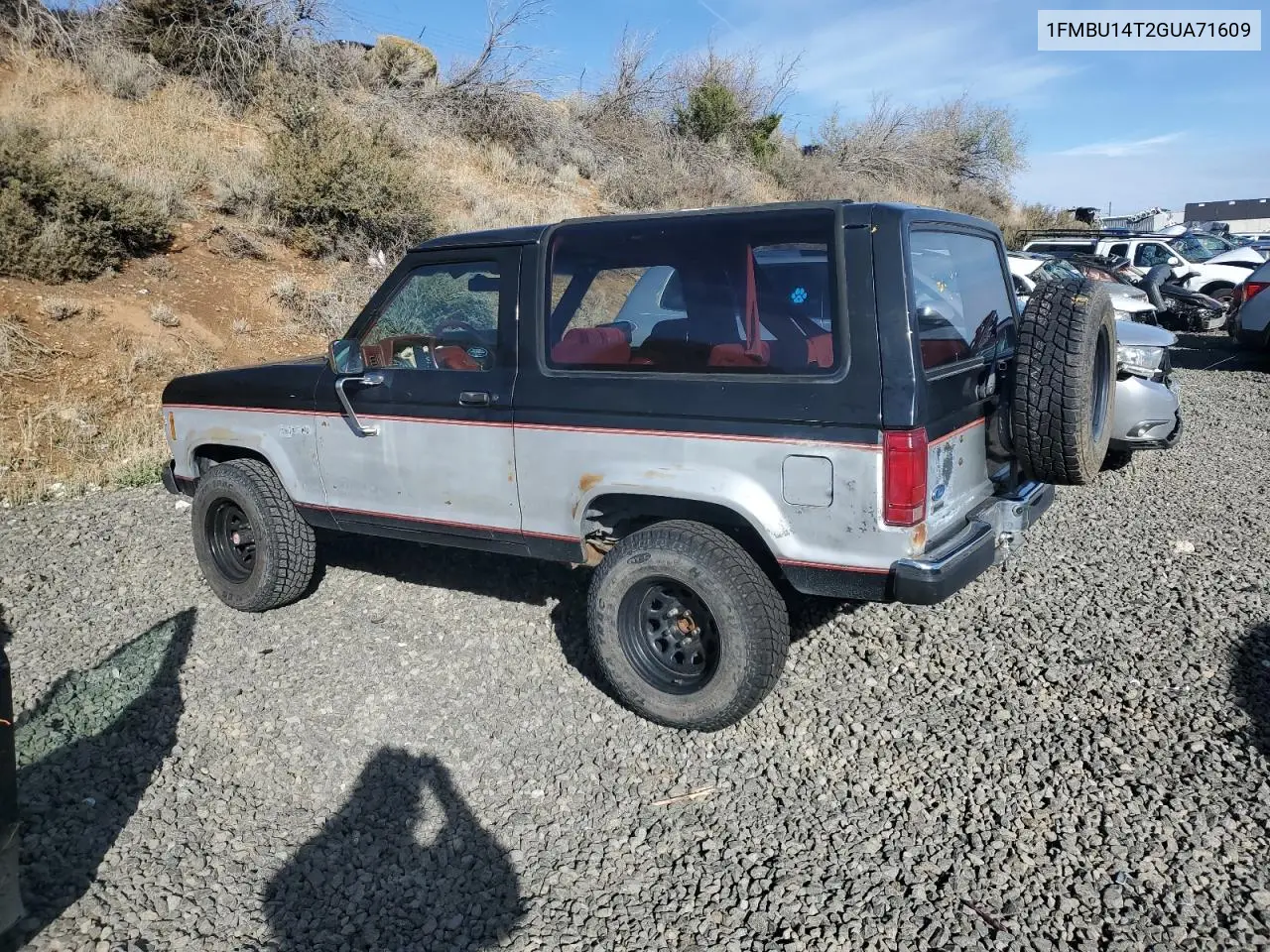 1FMBU14T2GUA71609 1986 Ford Bronco Ii