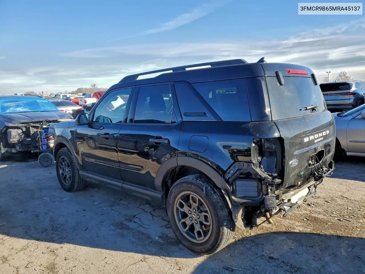 3FMCR9B65MRA45137 2021 Ford Bronco Sport Big Bend
