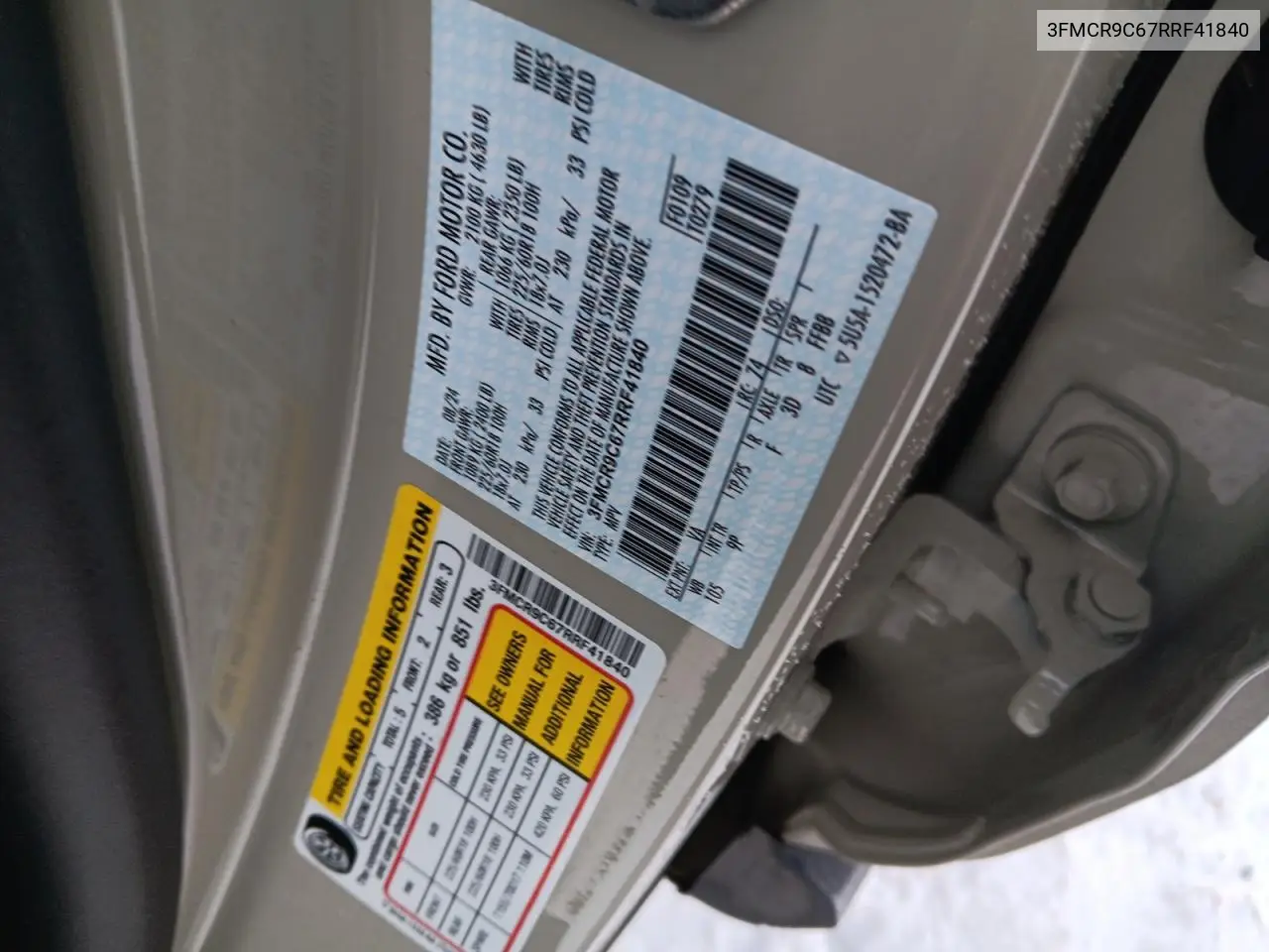 3FMCR9C67RRF41840 2024 Ford Bronco Sport Outer Banks