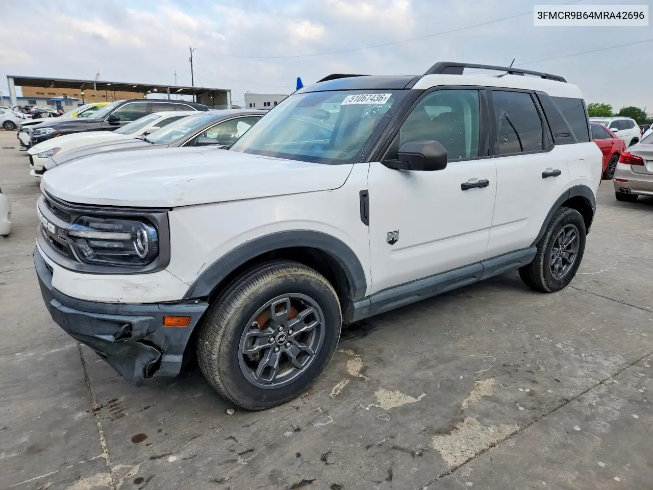 2021 Ford Bronco Sport Big Bend VIN: 3FMCR9B64MRA42696 Lot: 51067436