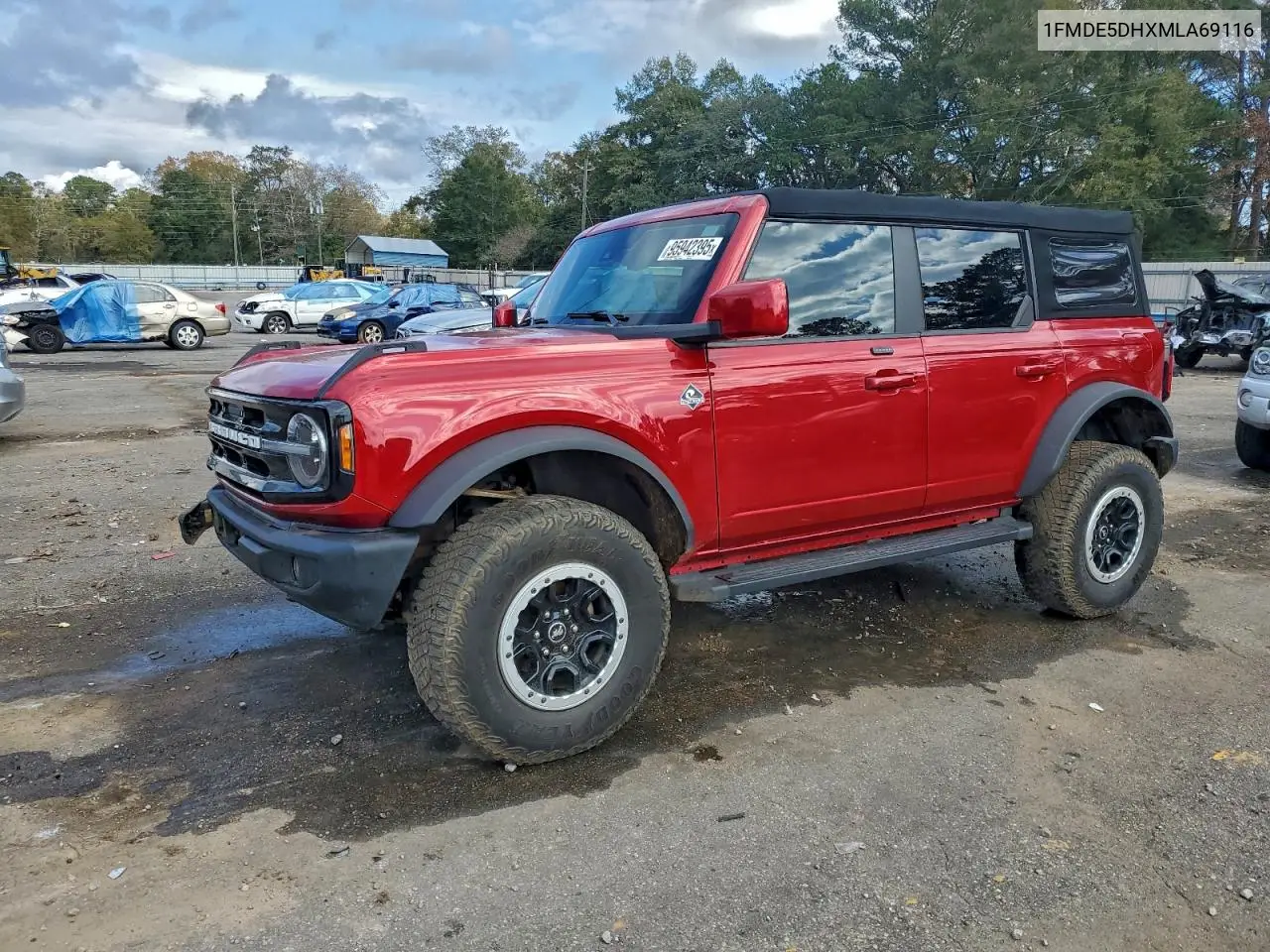 1FMDE5DHXMLA69116 2021 Ford Bronco Base