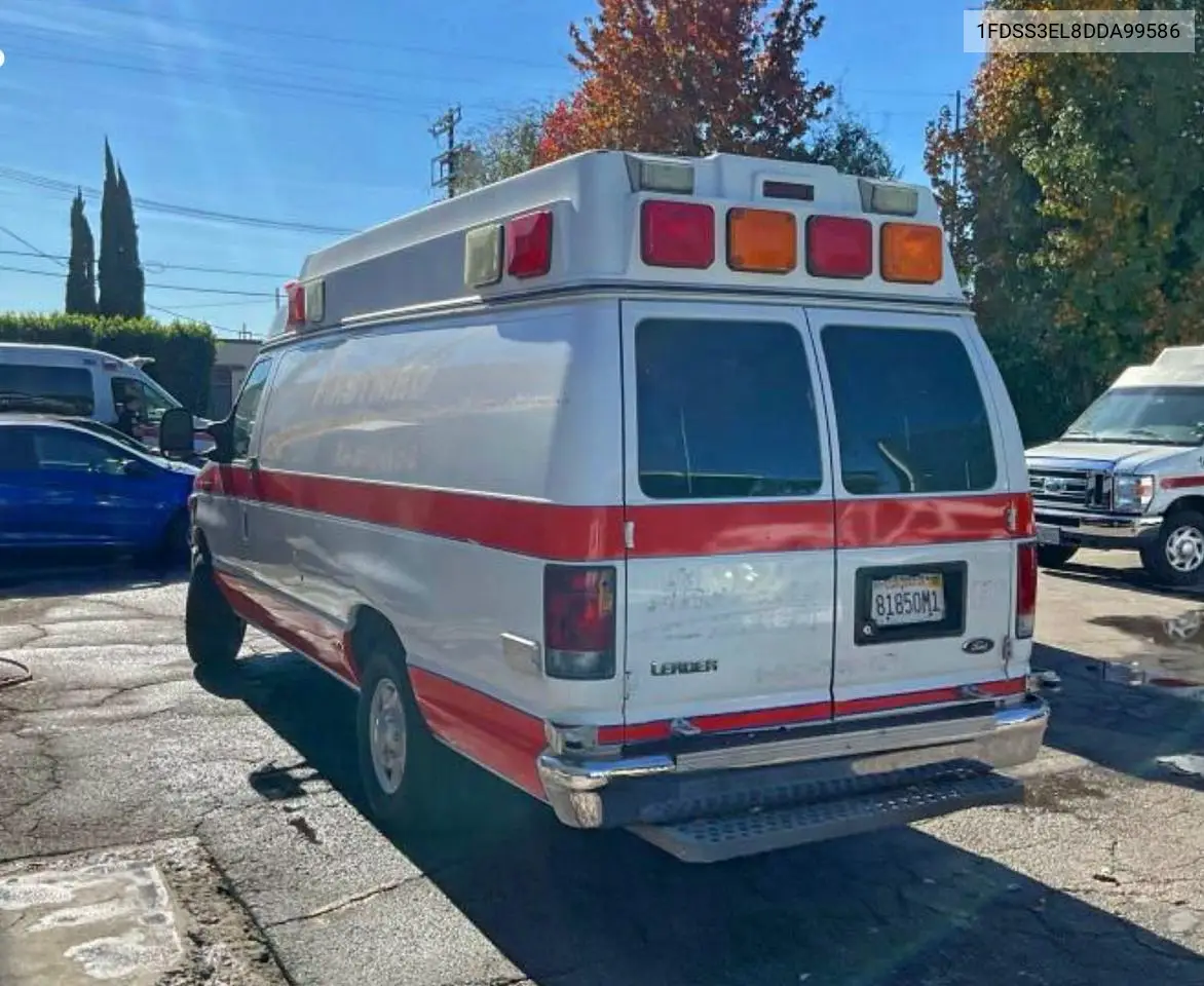 1FDSS3EL8DDA99586 2013 Ford Econoline White - Ambulance