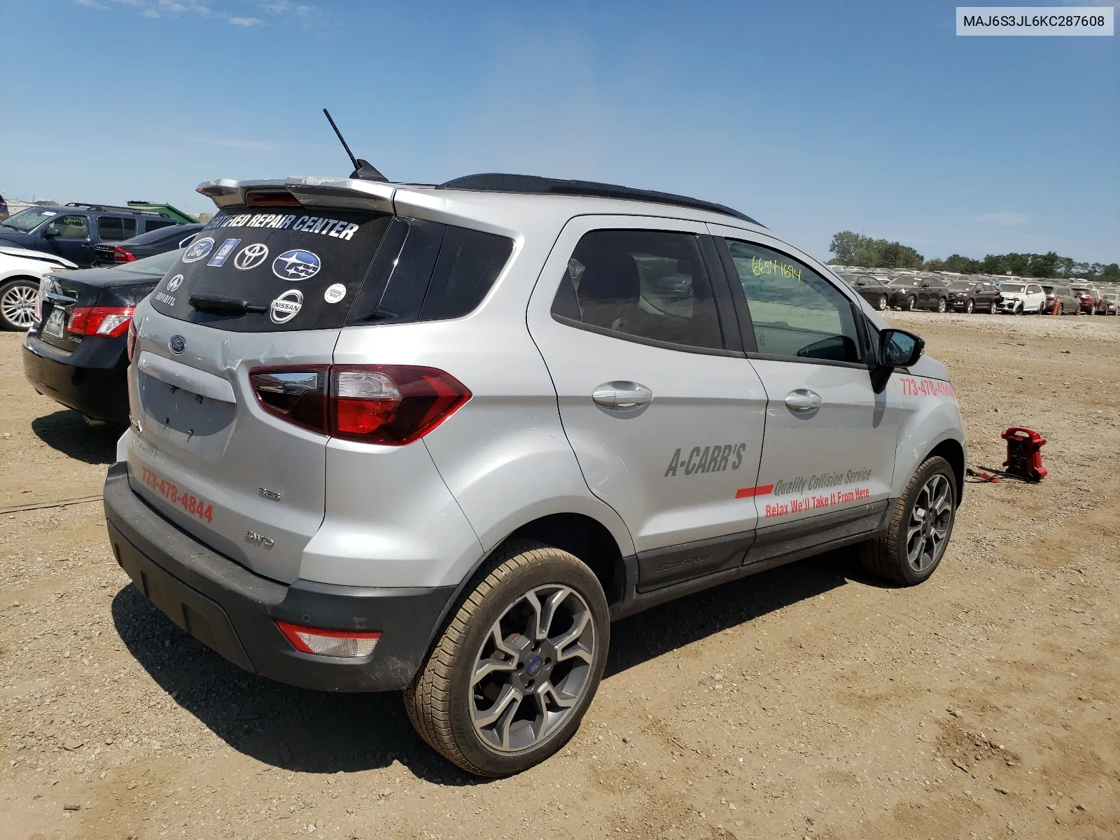 MAJ6S3JL6KC287608 2019 Ford Ecosport Ses