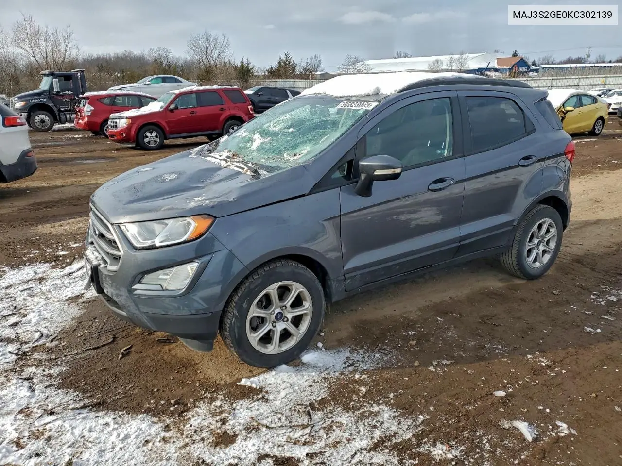 MAJ3S2GE0KC302139 2019 Ford Ecosport Se