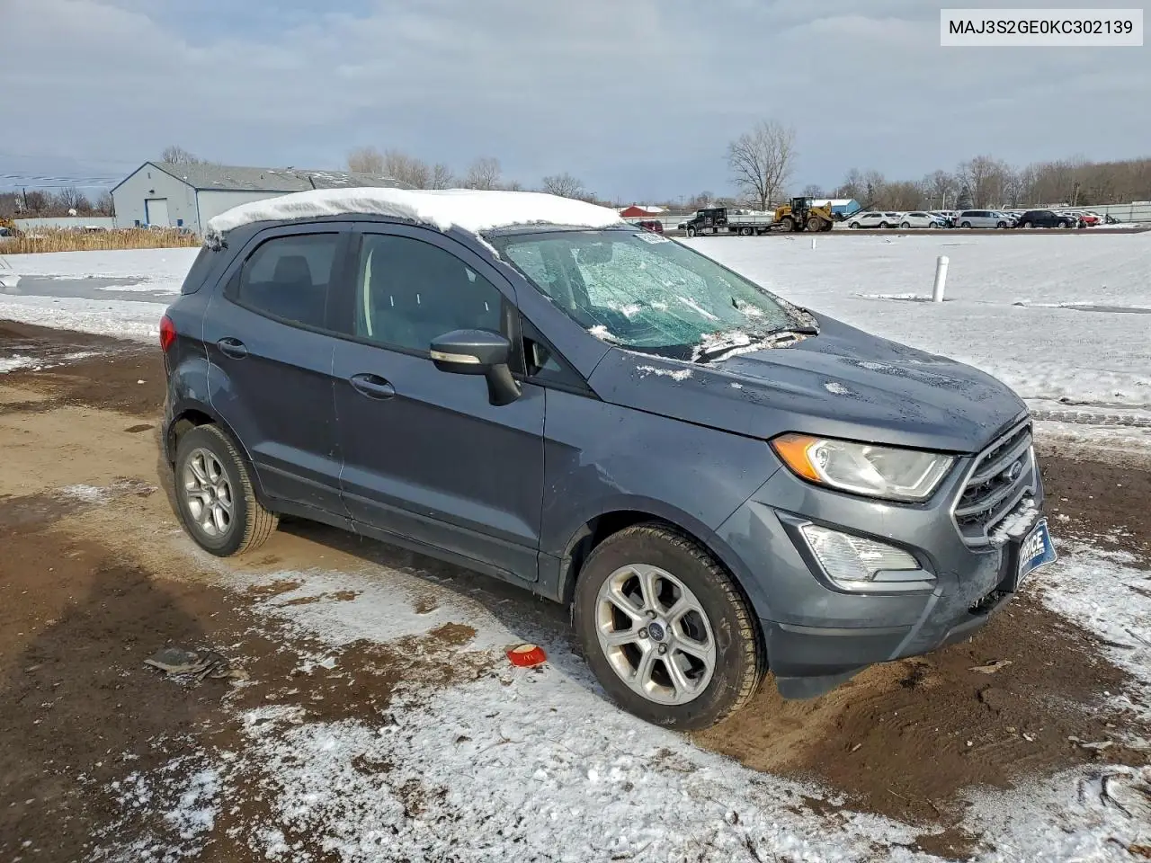 MAJ3S2GE0KC302139 2019 Ford Ecosport Se
