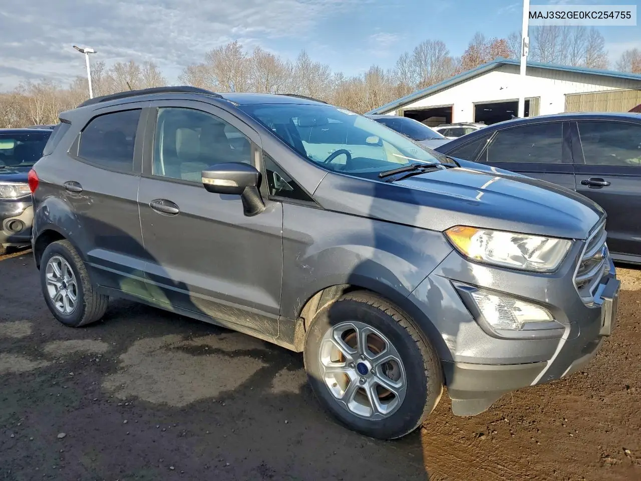 MAJ3S2GE0KC254755 2019 Ford Ecosport Se