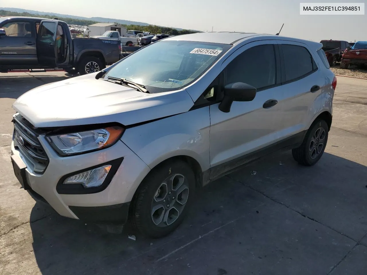 MAJ3S2FE1LC394851 2020 Ford Ecosport S