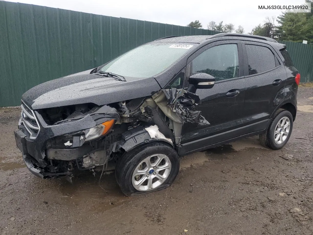 MAJ6S3GL0LC349920 2020 Ford Ecosport Se