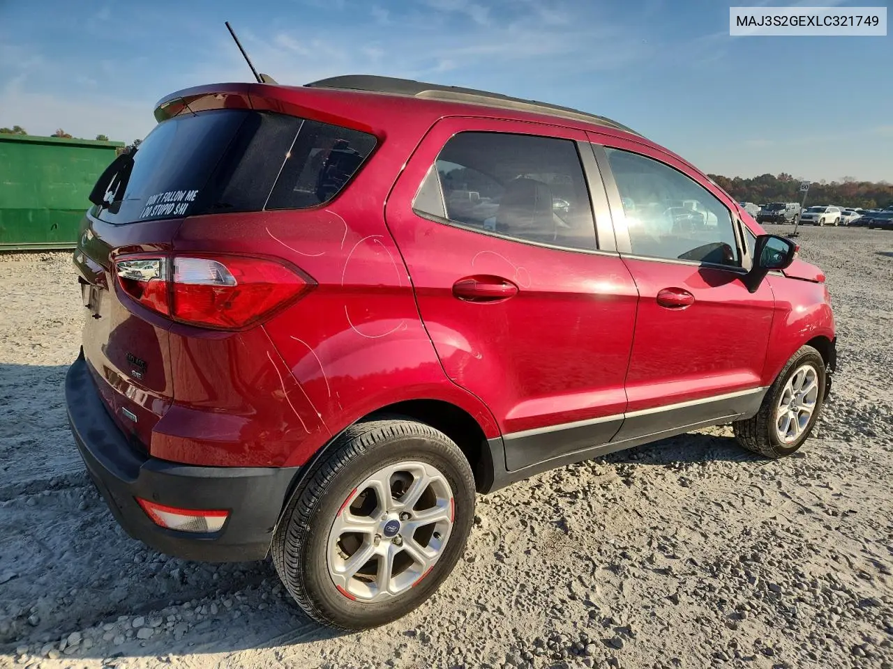 MAJ3S2GEXLC321749 2020 Ford Ecosport Se