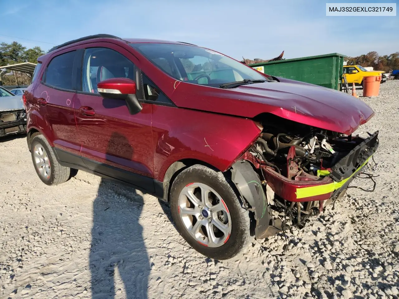 MAJ3S2GEXLC321749 2020 Ford Ecosport Se