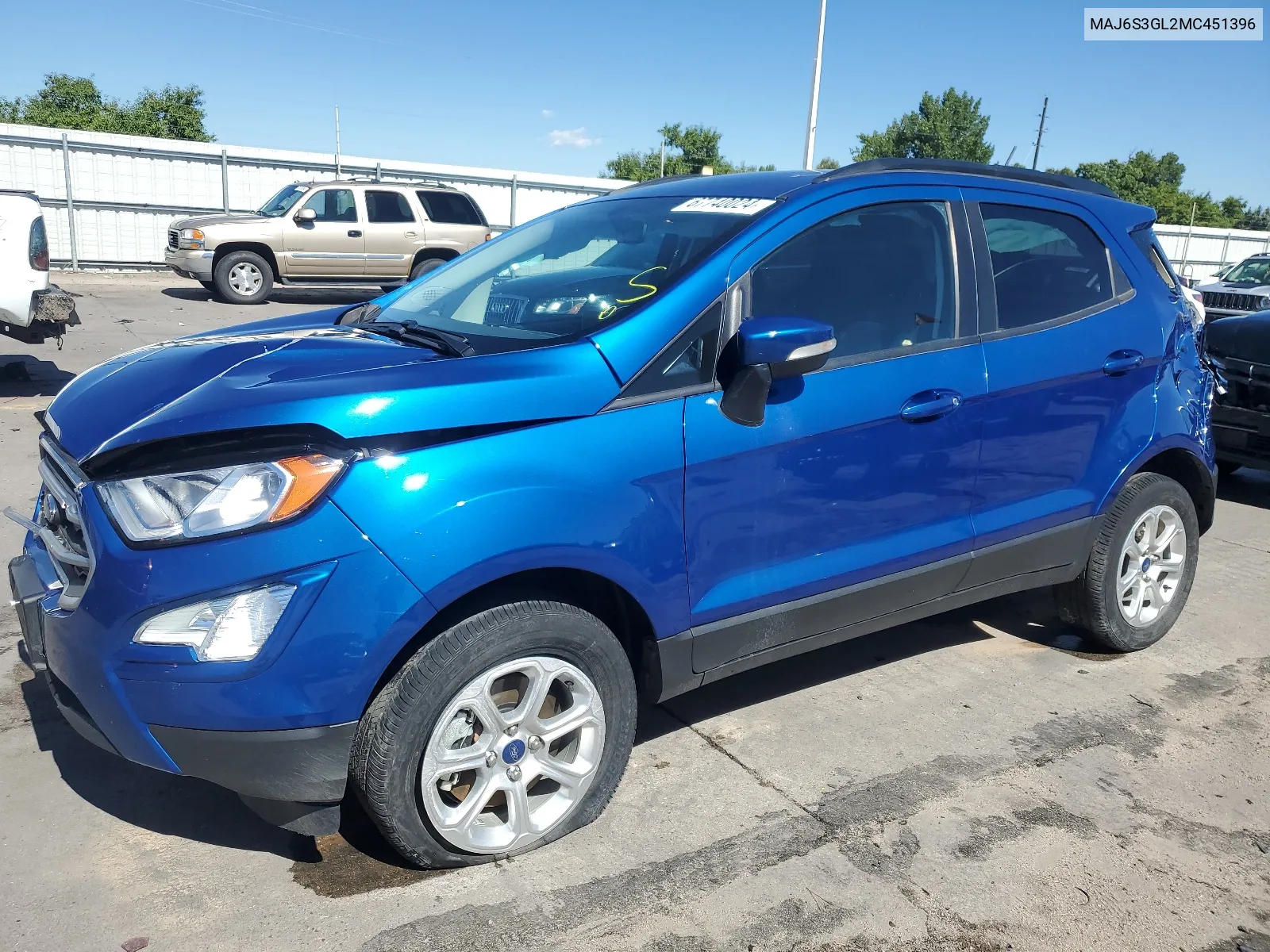 MAJ6S3GL2MC451396 2021 Ford Ecosport Se