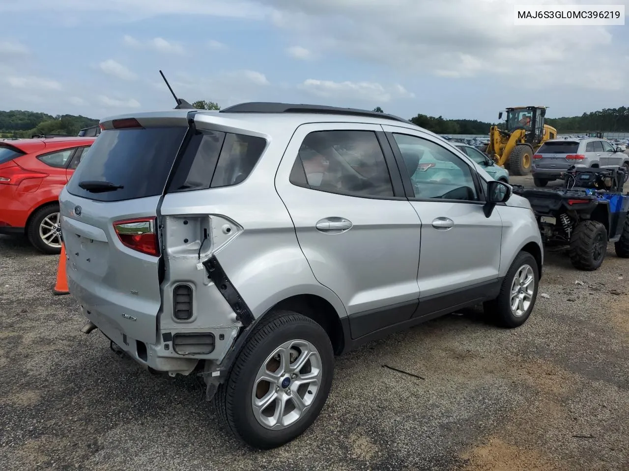 MAJ6S3GL0MC396219 2021 Ford Ecosport Se